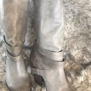 Fergie over the knee grey boots